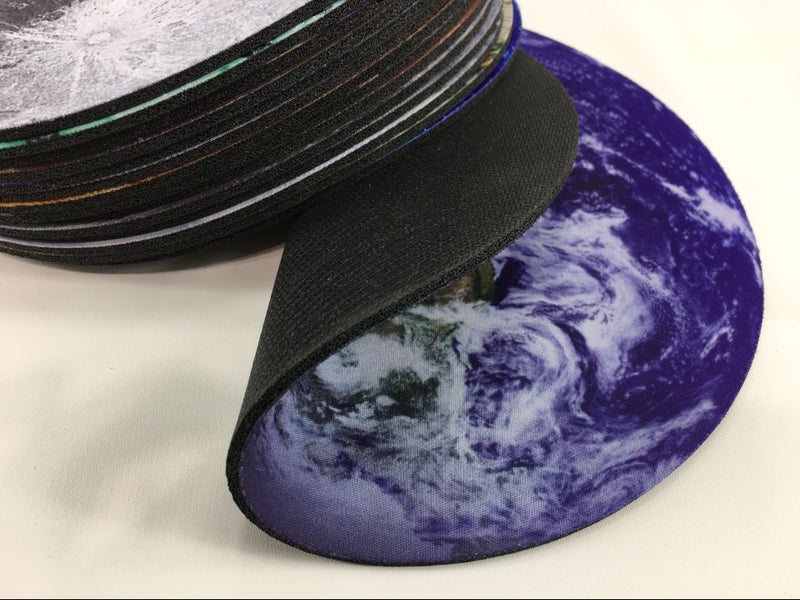Smooffly Earth Round Mouse Pad, Earth Clouds Topography maps Mouse Pad Round Mat - Image 2